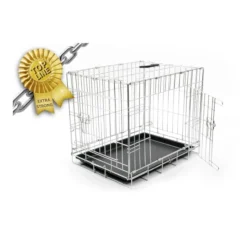 Duvoplus Cromo Jaula de Metal Extra fuerte para perros Best