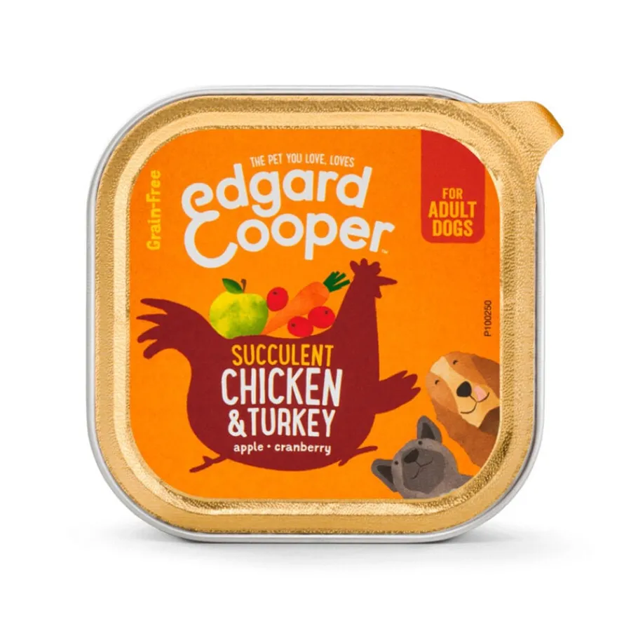 Edgard & Cooper Adult Pollo y Pavo tarrina para perros