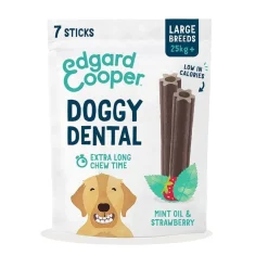 Edgard & Cooper Barritas Dentales Fresa y Menta snack para perros grandes Outlet