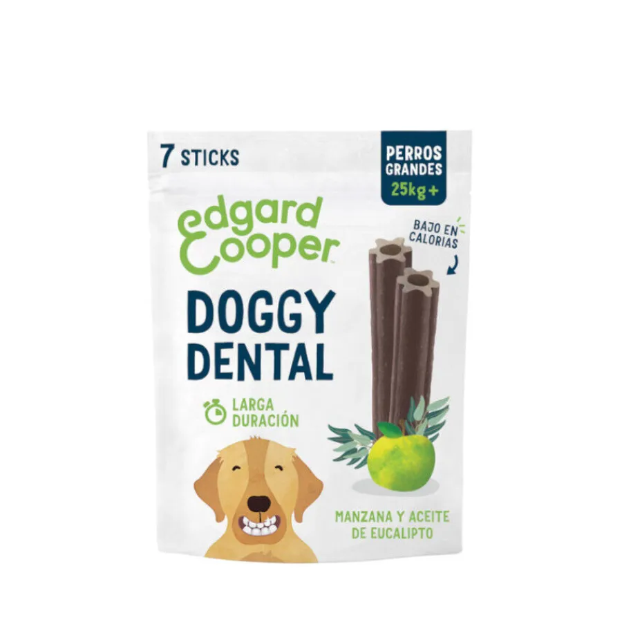 Edgard & Cooper Barritas Dentales Manzana y eucalipto snack para perros grandes Discount