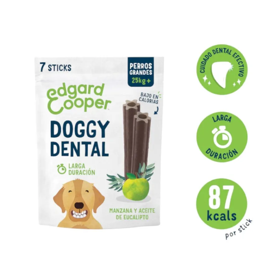 Edgard & Cooper Barritas Dentales Manzana y eucalipto snack para perros grandes Discount