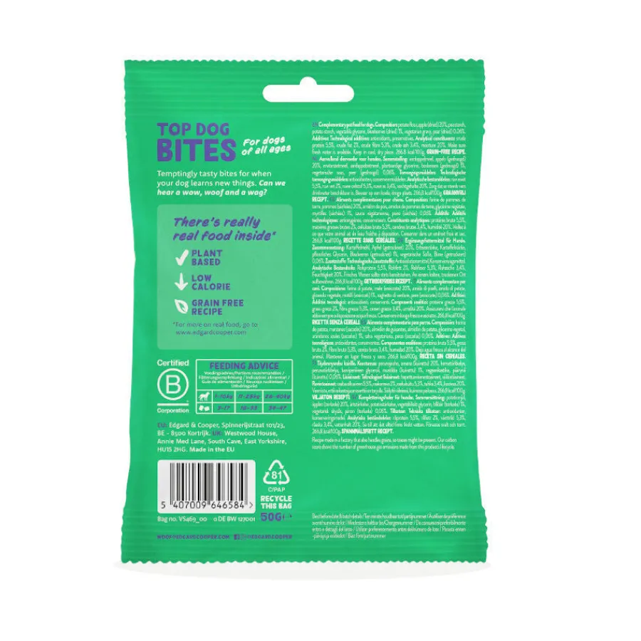 Edgard & Cooper Bocaditos Mini de Manzana snack para perros Outlet