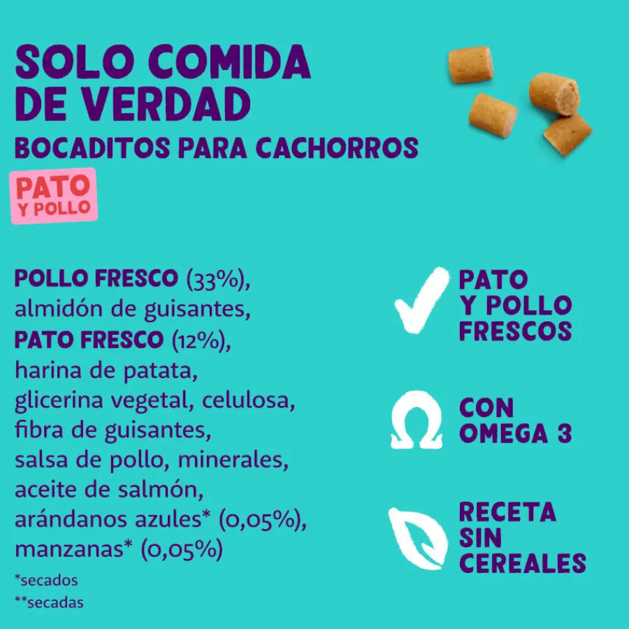Edgard & Cooper Bocaditos Mini Puppy de Pato y Pollo para perros Sale