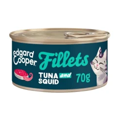 Edgard & Cooper Filetes de Atún y Calamar lata para gatos Best