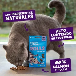 Edgard & Cooper Rollitos Salmón y Pollo para gatos New
