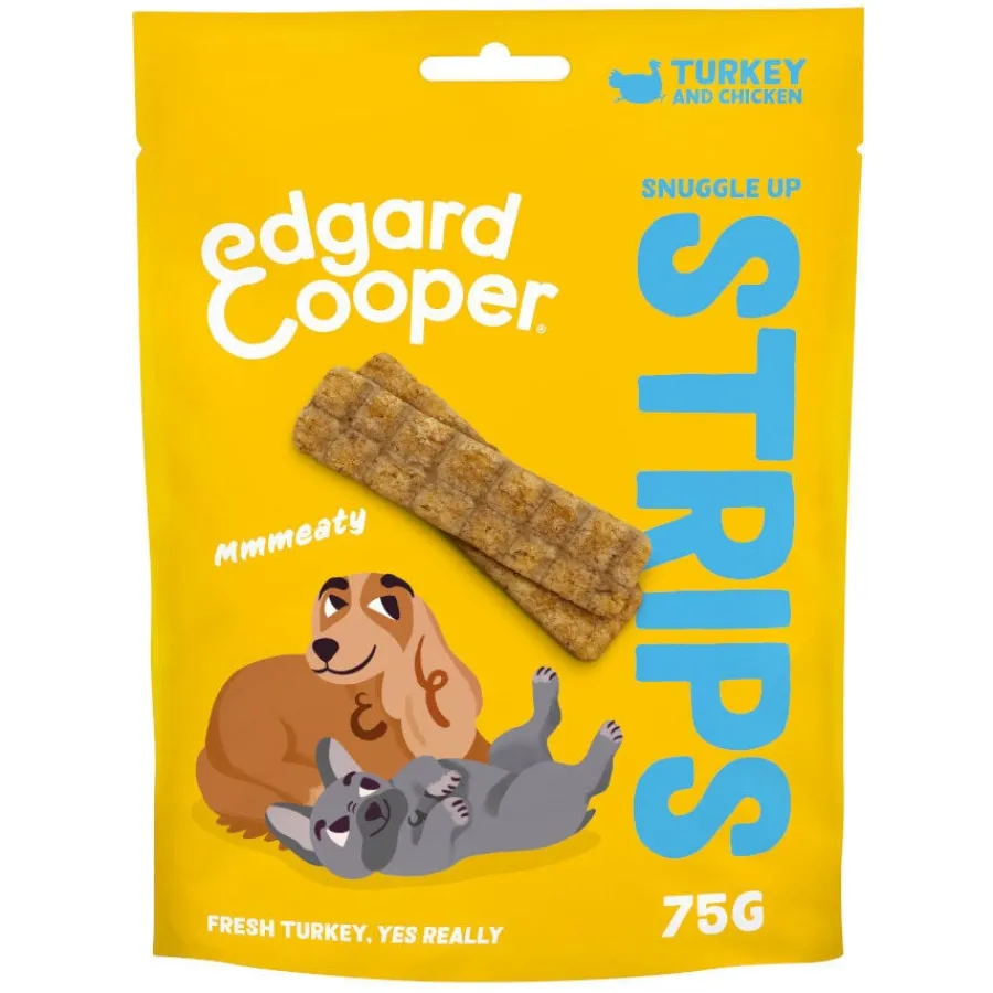 Edgard & Cooper Tiras de Pavo y Pollo snack para perros New