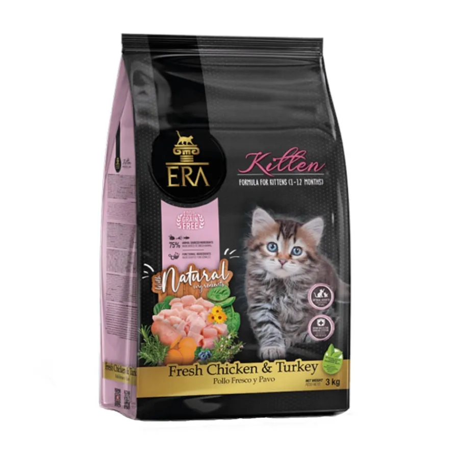 ERA Grain free Kitten pollo y pavo pienso para gatos Online