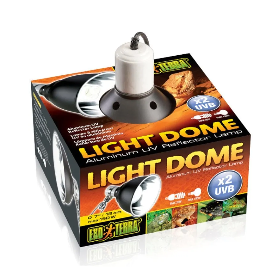 Exo Terra Light Dome Portalámparas de Aluminio Reflectante de UV Hot