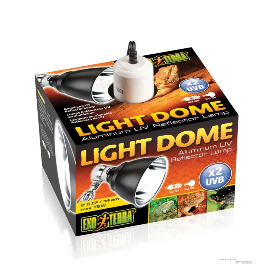 Exo Terra Light Dome Portalámparas de Aluminio Reflectante de UV Hot