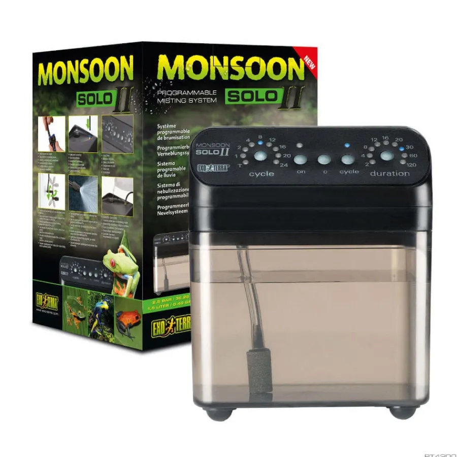 Exo Terra Monsoon Solo II Sistema de Lluvia para terrarios New