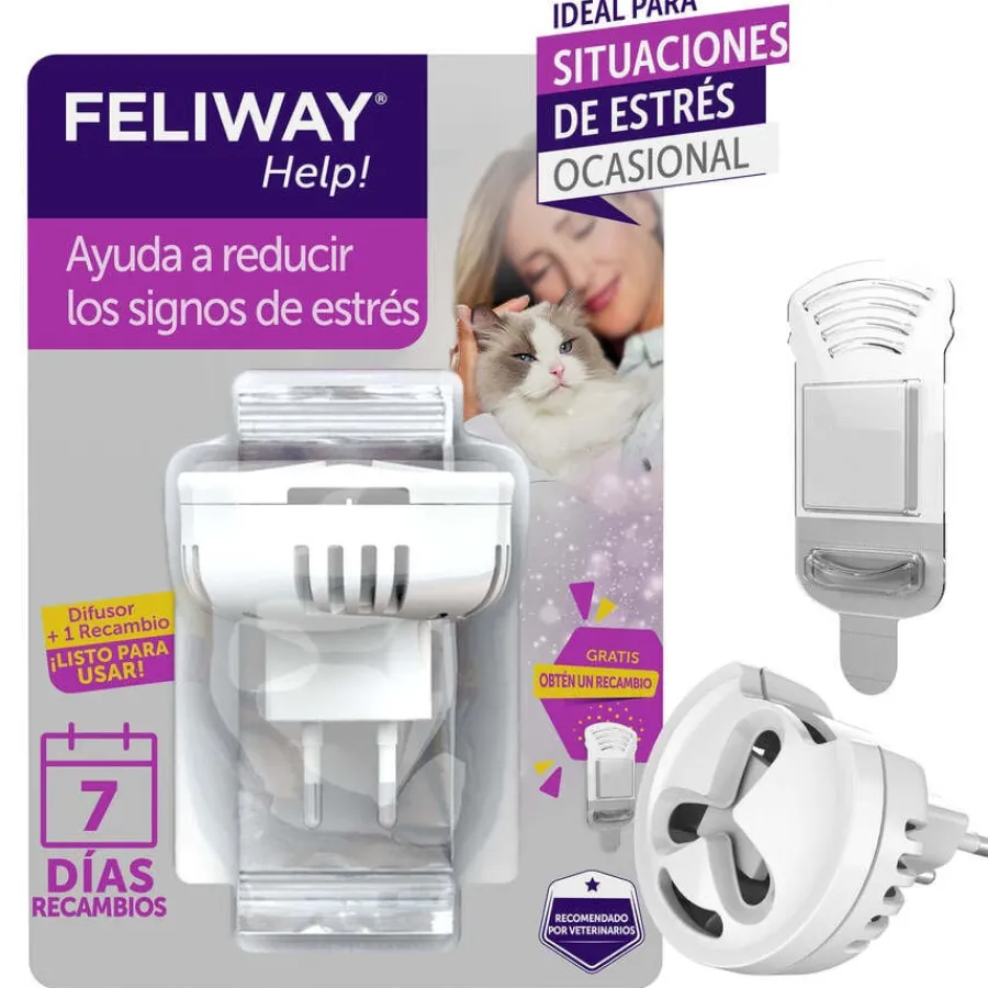 Feliway Help Difusor y Recambio con feromonas para el estrés ocasional