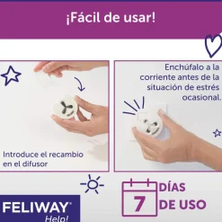 Feliway Help Difusor y Recambio con feromonas para el estrés ocasional