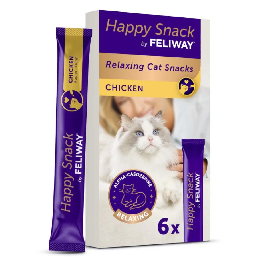 Feliway Sobres Happy Snack Relajante Pollo para gatos Hot