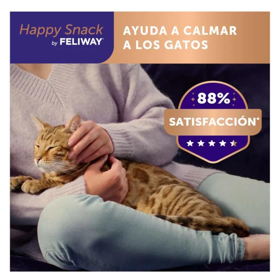 Feliway Sobres Happy Snack Relajante Pollo para gatos Hot