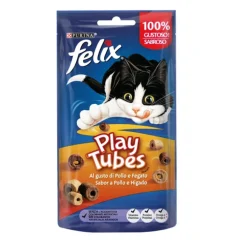 Felix Bocaditos Play Tubes Pollo con Hígado Bocaditos para gatos Clearance