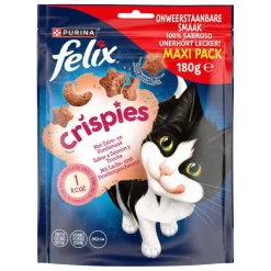 Felix Crispies Bocaditos de Salmón y Trucha Maxi para gatos Clearance