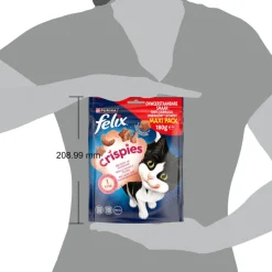 Felix Crispies Bocaditos de Salmón y Trucha Maxi para gatos Clearance