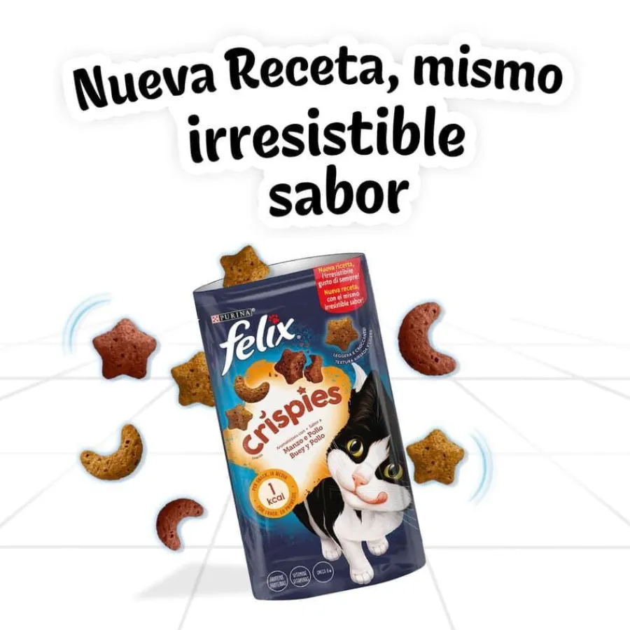Felix Crispies Salmón y Trucha Bocaditos para gatos