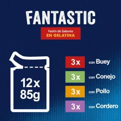 Felix Fantastic Carne en Gelatina sobre para gatos Discount