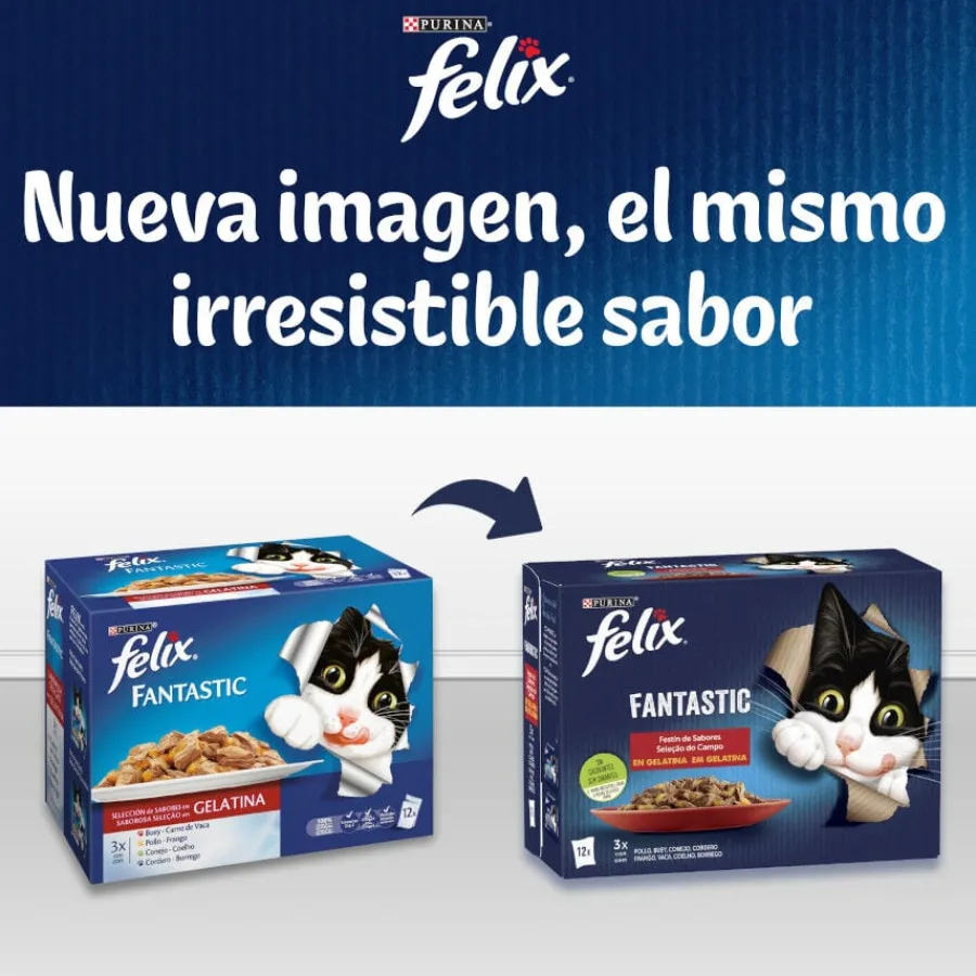 Felix Fantastic Carne en Gelatina sobre para gatos Discount