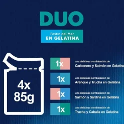 Felix Fantastic Duo Pescado en Gelatina sobre para gatos Discount
