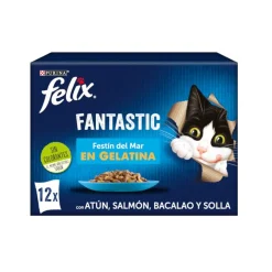 Felix Fantastic Festín del Mar sobres en gelatina para gatos Discount