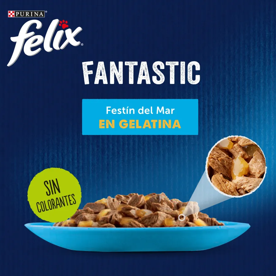 Felix Fantastic Festín del Mar sobres en gelatina para gatos Discount