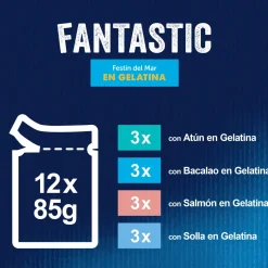Felix Fantastic Festín del Mar sobres en gelatina para gatos Discount