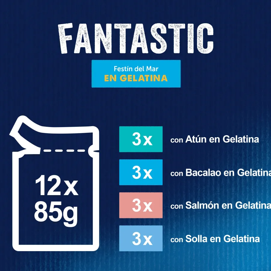 Felix Fantastic Festín del Mar sobres en gelatina para gatos Discount