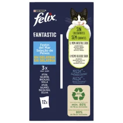 Felix Fantastic Festín del Mar sobres en gelatina para gatos Discount