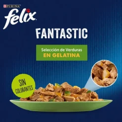Felix Fantastic Selección de Verduras sobres en gelatina para gatos Online