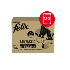 Felix Fantastic Selección de Sabores Pescado en Gelatina sobre para gatos - Multipack Sale