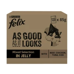 Felix Fantastic Selección de Sabores en Gelatina Sobre para gatos Hot