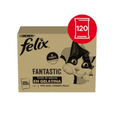 Felix Fantastic Selecciones Favoritas de Carnes en Gelatina sobre para gatos – Multipack Sale