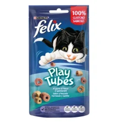Felix Play Tubes Pescado y Gambas Bocaditos para gatos Online