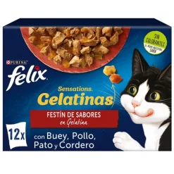 Felix Sensations Festín de Sabores sobres en gelatina para gatos