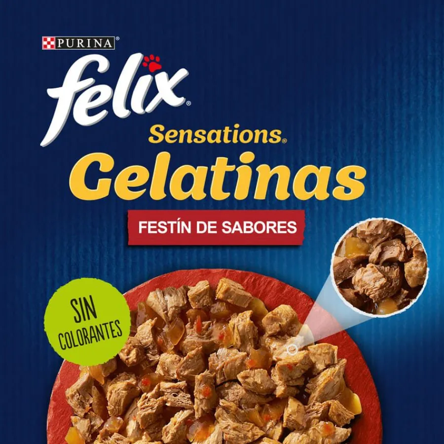 Felix Sensations Festín de Sabores sobres en gelatina para gatos