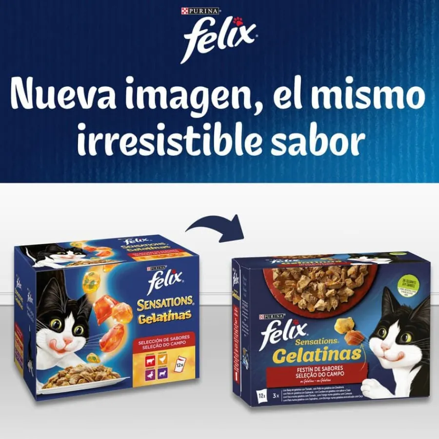 Felix Sensations Festín de Sabores sobres en gelatina para gatos