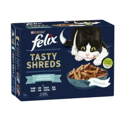 Felix Tasty Shreds Festín del Mar Filetes en Salsa sobre para gatos Sale
