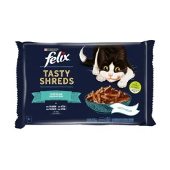Felix Tasty Shreds Festín del Mar Filetes en Salsa sobre para gatos Online
