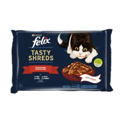 Felix Tasty Shreds Festín de Sabores Filetes en Salsa sobre para gatos Clearance