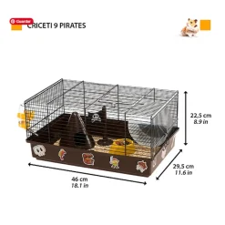 Ferplast Criceti 9 Piratas Negra Jaula para roedores Hot