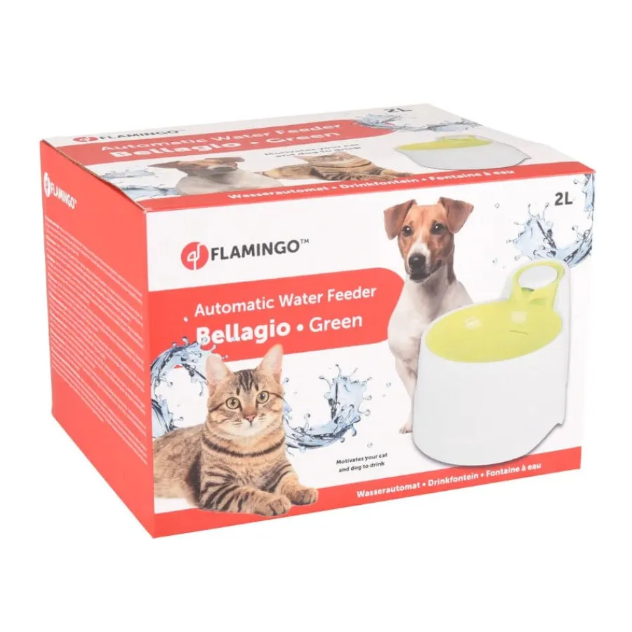 Flamingo Bellagio Bebedero Fuente Verde para perros y gatos Sale