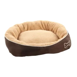 Flamingo Chips Rectángulo Beige cama cuna para perros New