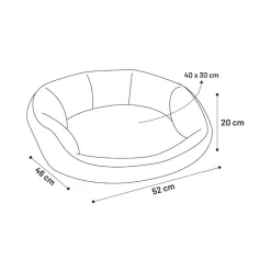Flamingo Chips Rectángulo Beige cama cuna para perros New