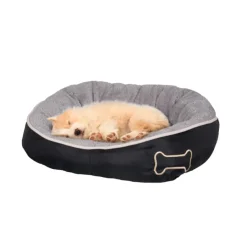 Flamingo Chips Rectángulo Gris cama cuna para perros Online