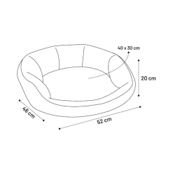 Flamingo Chips Rectángulo Gris cama cuna para perros Online