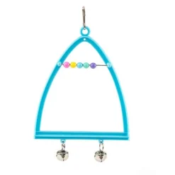 Flamingo Columpio Triangular con campanas para pájaros Hot