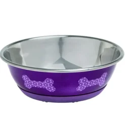 Flamingo Comedero Morado con huesos para mascotas Sale