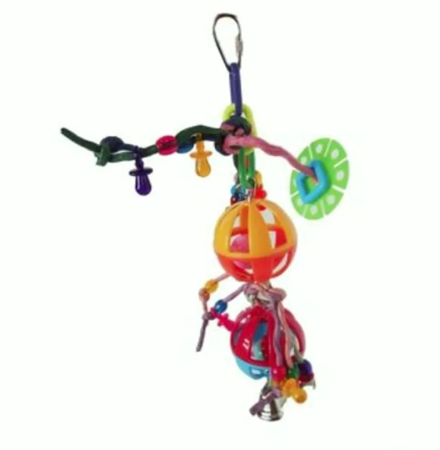 Flamingo Juguete Cadena Colgante con pelotas y cuerdas para pájaros Discount